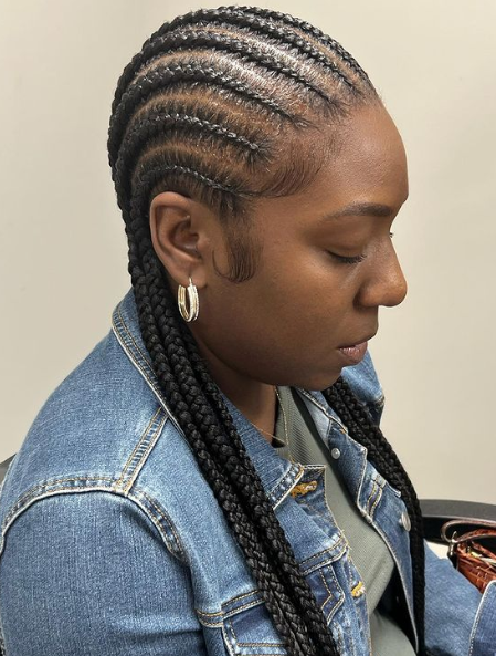 9-11 Straight Backs African Braids Hairstyle