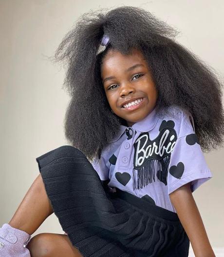 Barbie Style Kid Afro Puff Hairstyle