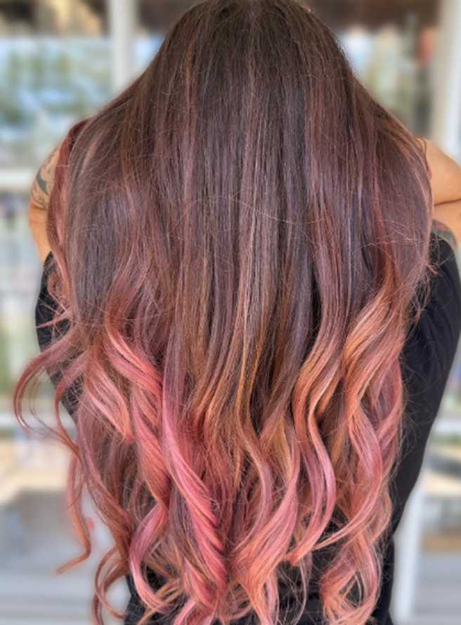 Base Curly Pink Hair Idea