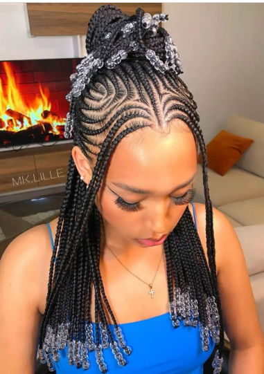 Beat In Ponytail African Braids Hairstyle