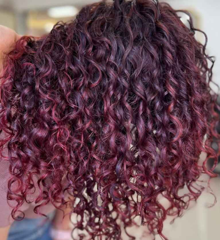 Berry Curly Hair Color