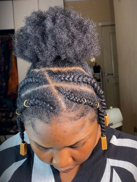 Black Girl Magic Afro Puff Hairstyle