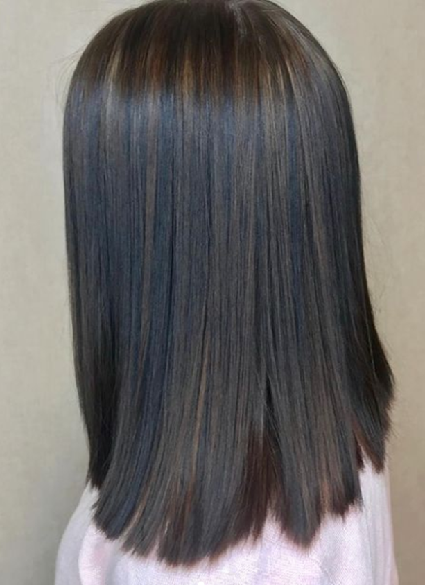 Black Hair And Box Colored Black Hair