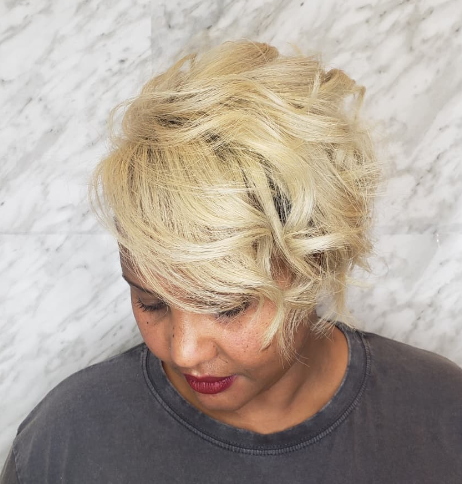 Blonde African American Hairstyle Women Over 50
