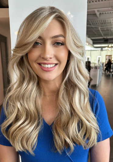 Blonde Bombshell Asian Hairstyle with Highlights Look