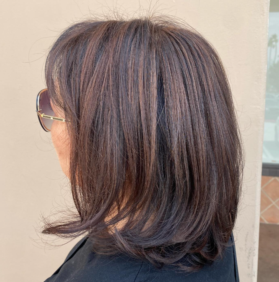 Bloom Balayage Brown Short Hairstyle For Women