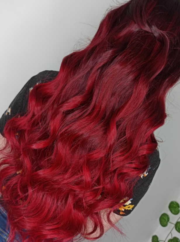 Cherry Curly Hair Color Ideas