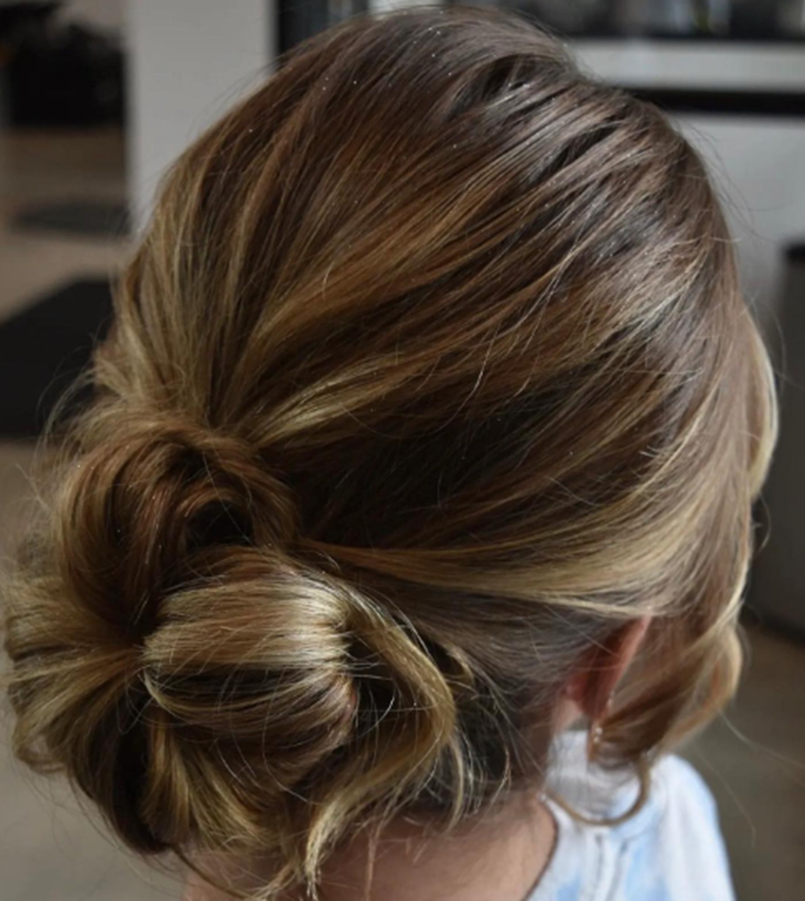 Classic Bun Bride Homecoming Hairstyle