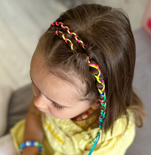 Color Band Baby Girl Hairstyle