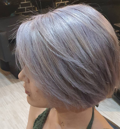 Colorful Ash Blonde Hairstyle