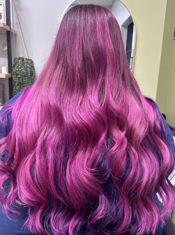 Creamy Pink And Purple Hair Looks