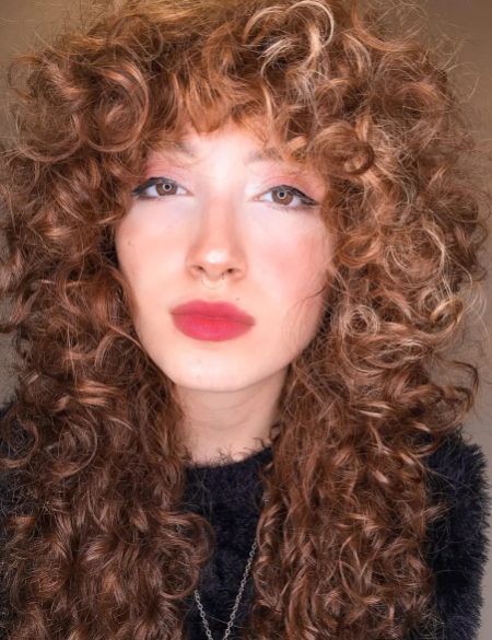Curly Fringe 80s Hair Style