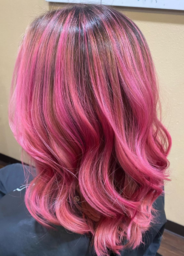 Dusty Rose Pink Hair