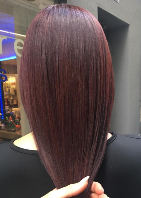 Elegant Dark Red Hair Color