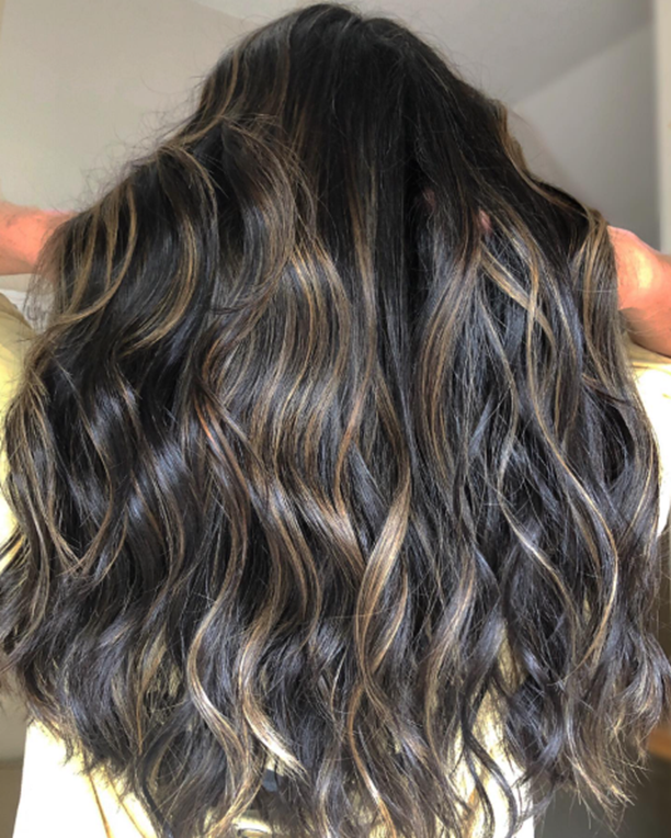 Fathered Wavy With Golden Highlights