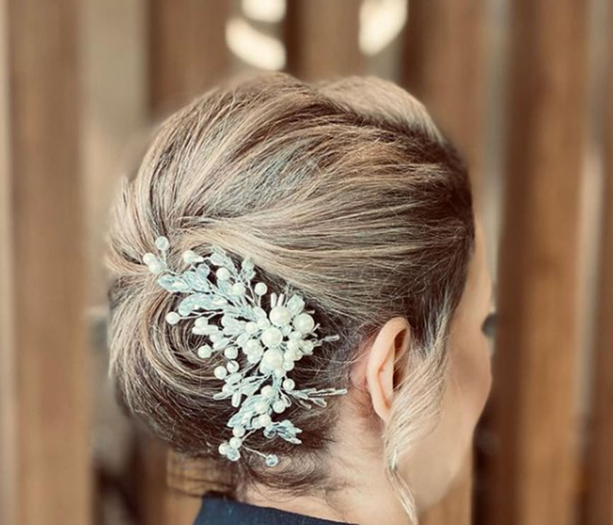 Floral Updo Hairstyle For Women Over 50