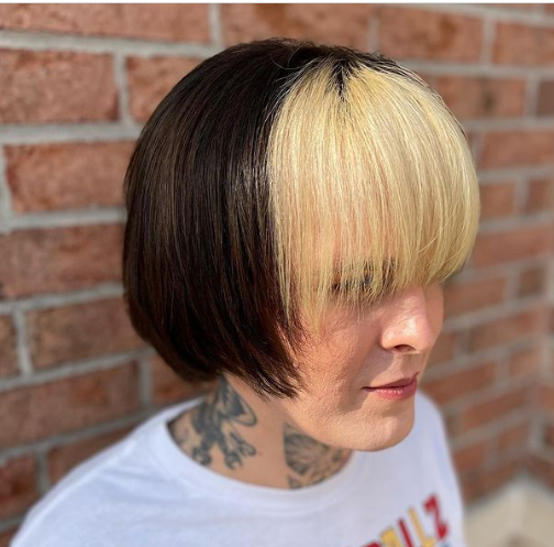 Full Rounded Bang Style For A Short Forehead