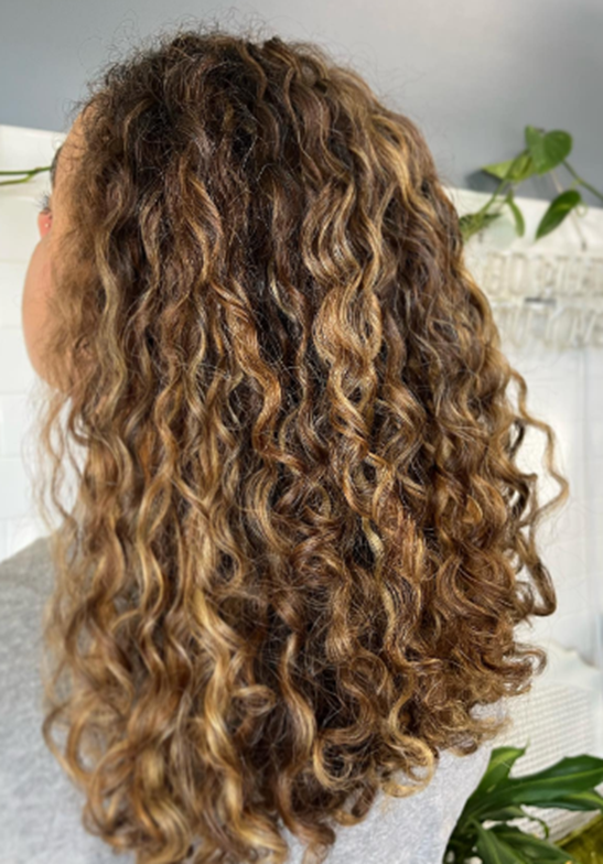Golden Curly Hair Color