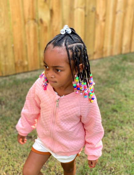 Half Updo Braids Winter Protective Natural Hairstyle Kids