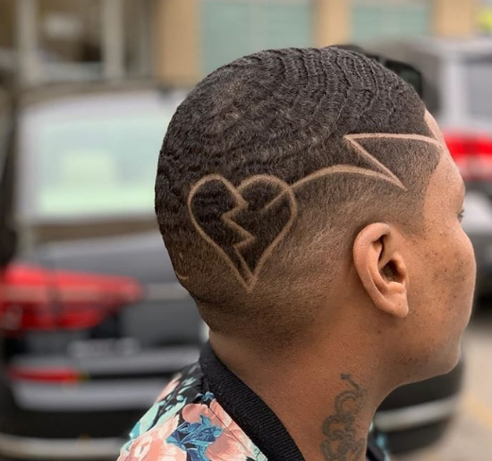 Heart Symbol Fade Haircut