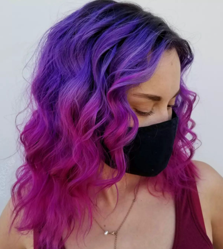 Hints Of Pink And Purple Hair Looks