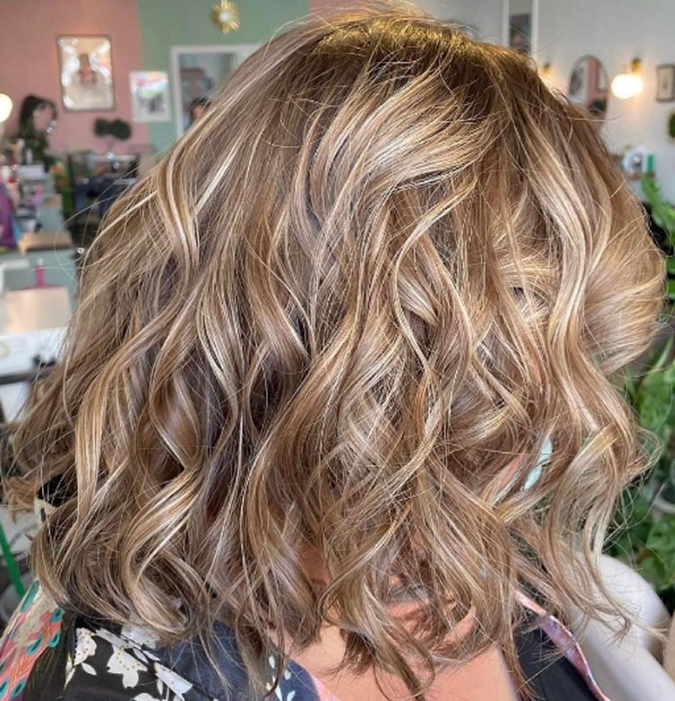 Honey Blonde Brown Short Hairstyle For Women