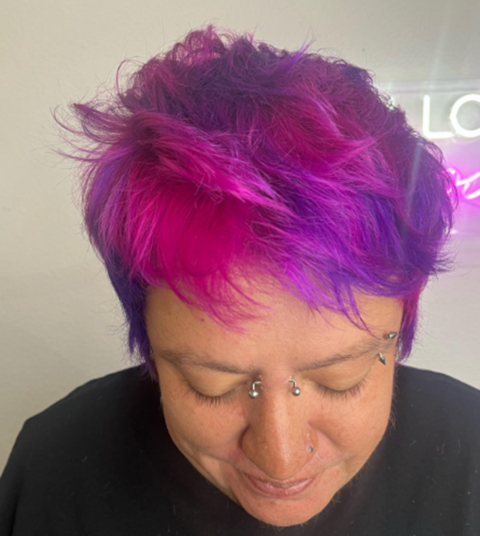 Hot Pink And Purple Hair Looks