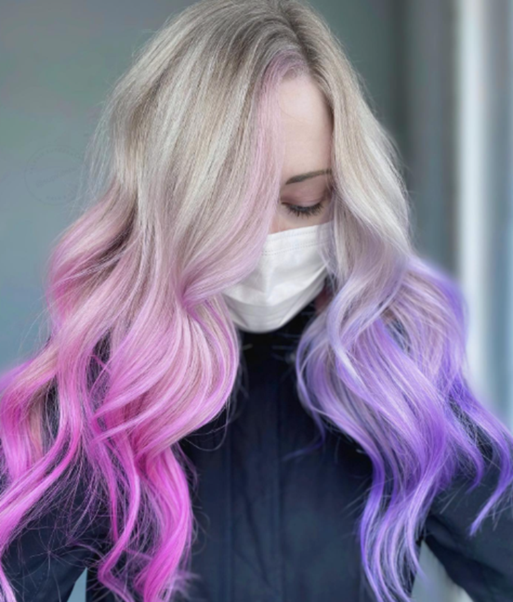 Ionic Pink And Purple Hair Looks