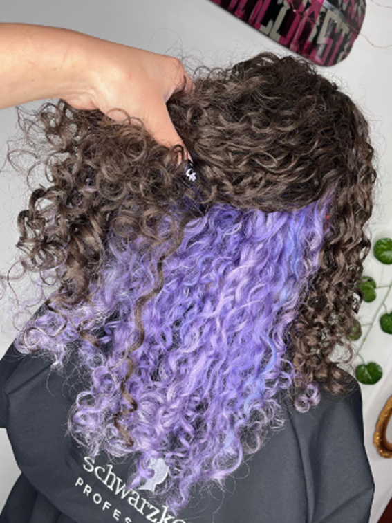 Lavender Curly Hair Color