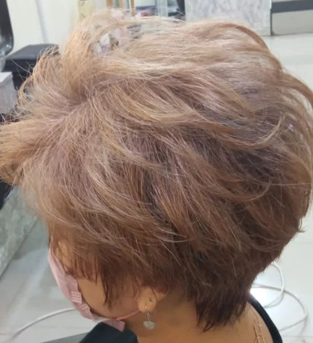Layered Bob Brown Short Hairstyle For Women