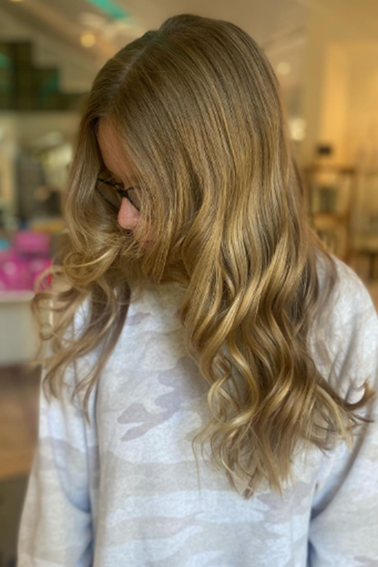 Light Brown With Blonde Highlight Homecoming Hairstyle