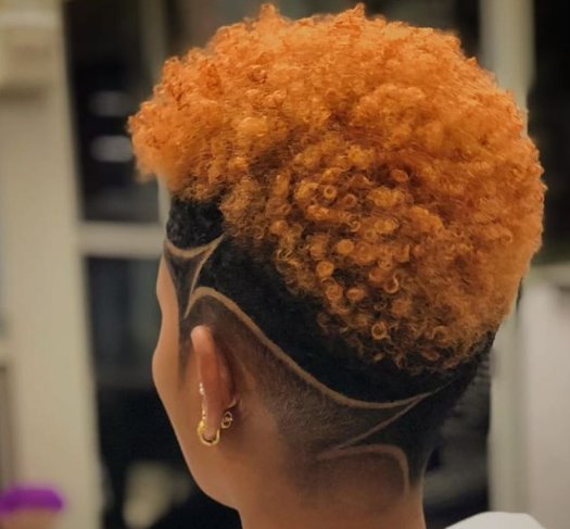 Light Orange Fade Haircut