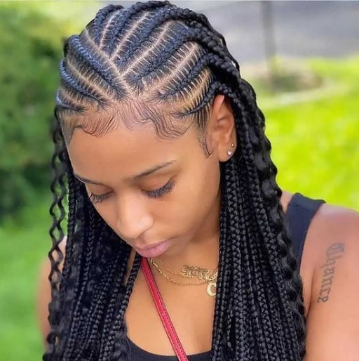 Long Thick braids Black Braided Hairstyle