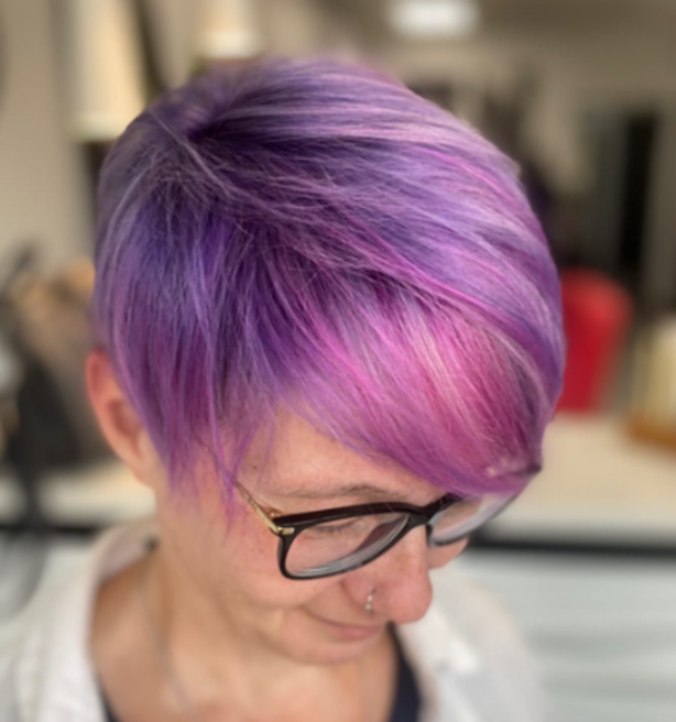Mild Pink And Purple Hair Looks