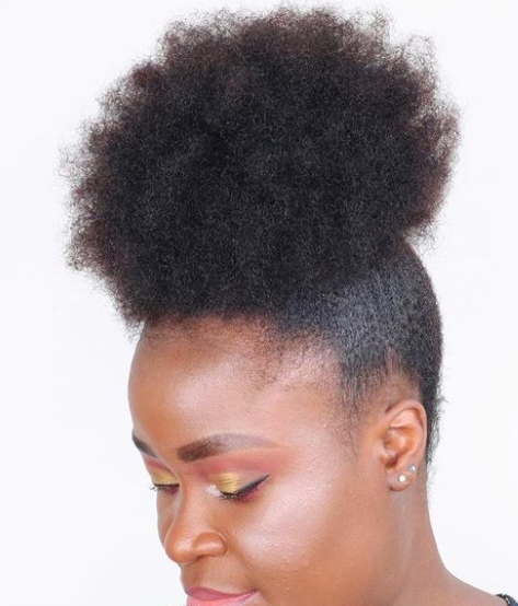 Natural Puff Afro Puff Hairstyle