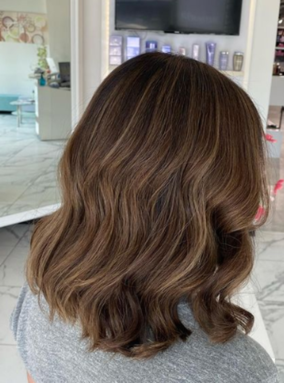 Neutral Brown With Golden Blonde Highlights