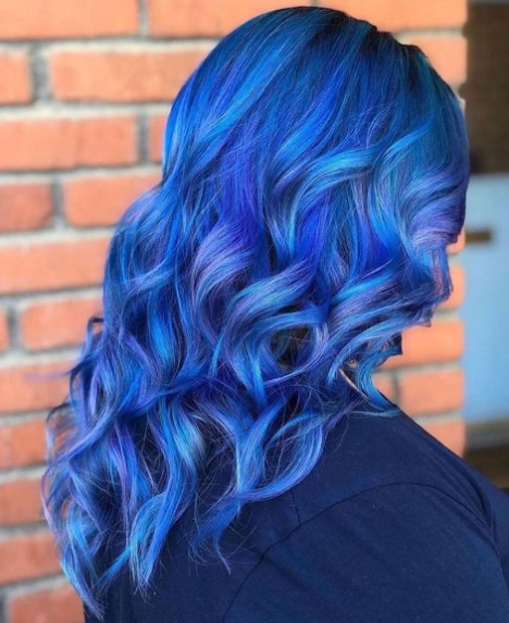 Night Fall Black And Blue Hair Color Ideas