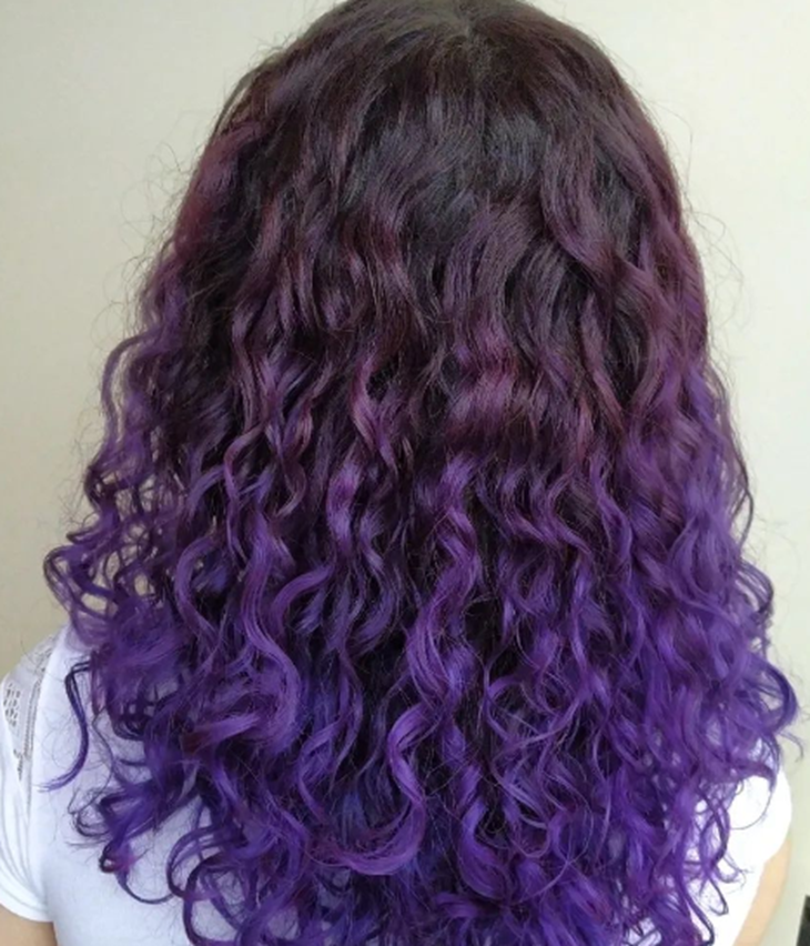 Orchid Curly Hair Color