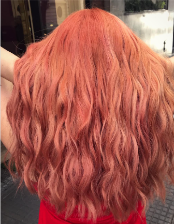 Peachy Blorange Hair Look