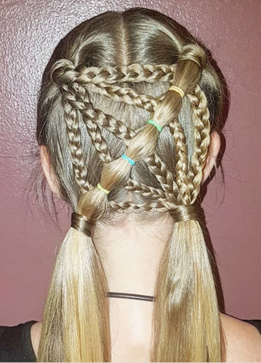 Pigtails Rubber Band Hairstyle