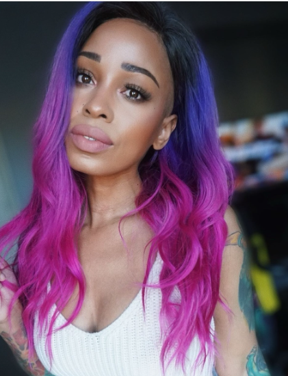 Pink And Purple  Hairstyle