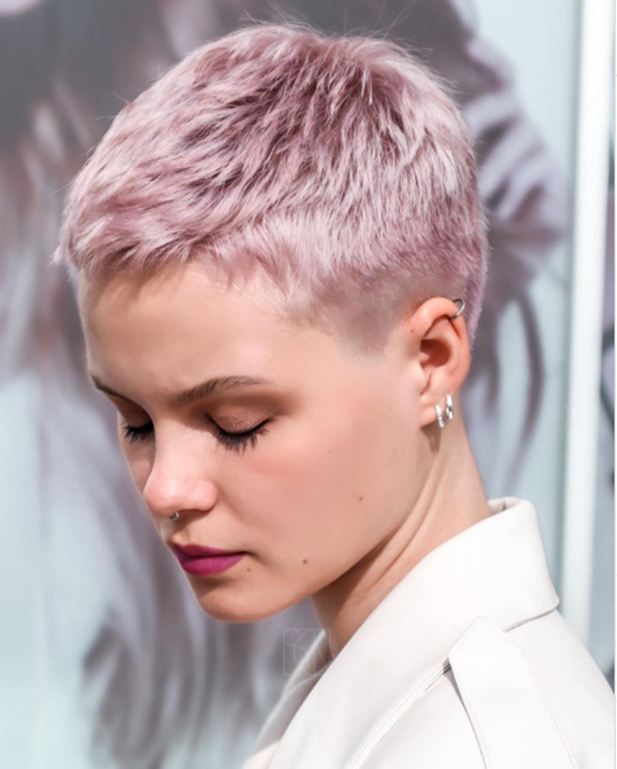 Pink Hair With Low Maintenance Short Hairstyle