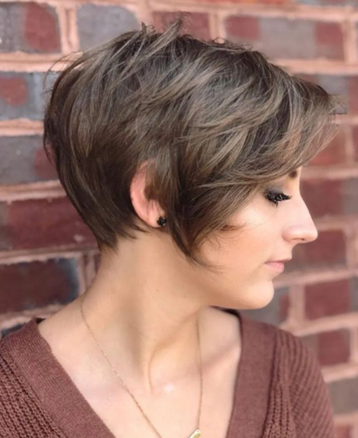 Pixie Cut With Long Bangs Short Hairstyle For Teenage Girl