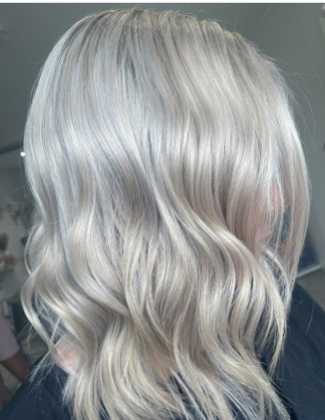 Platinum Silver High Ash Blonde Hairstyle