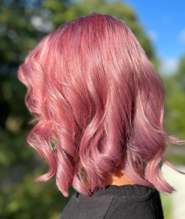 Pretty In Peachy Pink Hair Idea
