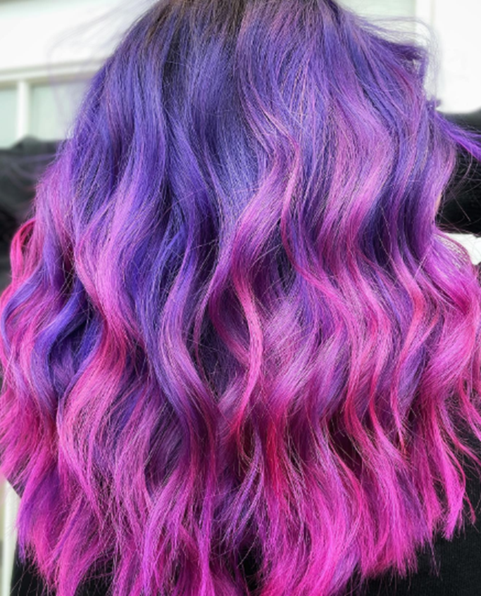 Pretty Pink And Purple Hair Looks