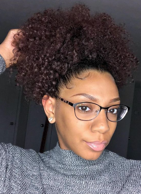 Protective Afro Puff Hairstyle