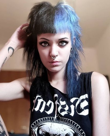 Punk Black And Blue Hair Color Ideas