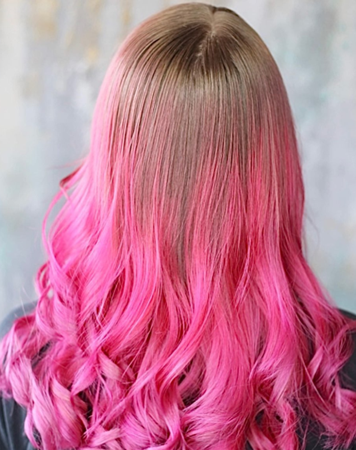 Rainbow Pink Hair Idea