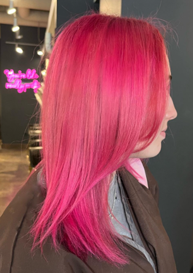 Raspberry Pink Hair Idea
